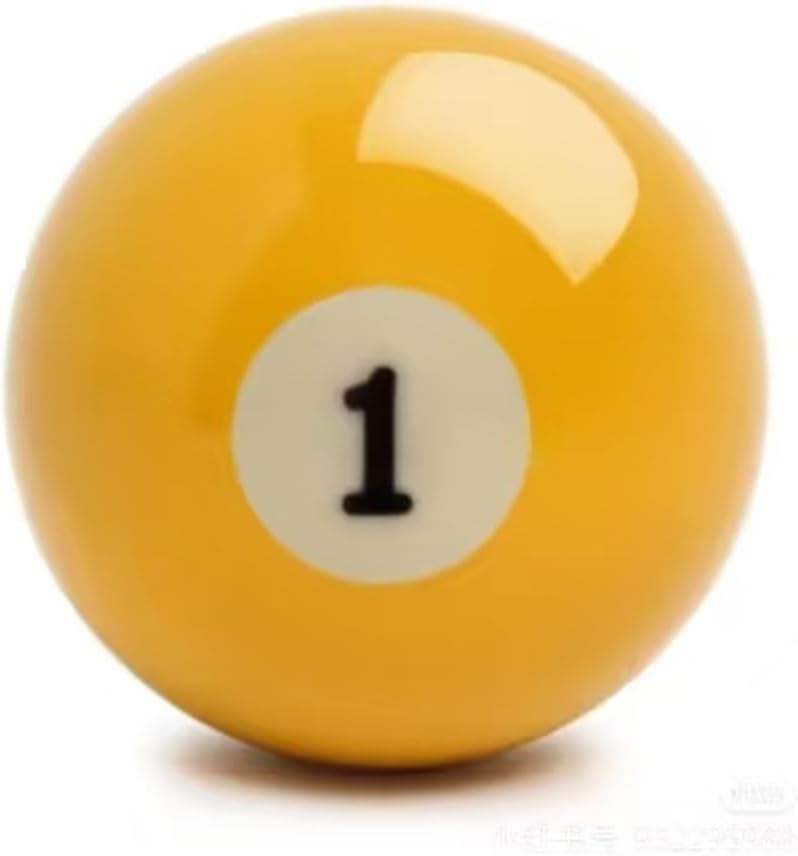 Ovewibi Replacement Billiards Ball, 2-1/4" Regulation Size, Object Balls with Cue Ball & Billiard #8 Ball, Standard Billiards Ball Accessories - Image 1